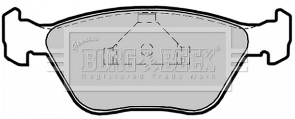 BORG & BECK Комплект тормозных колодок, дисковый тормоз BBP1475